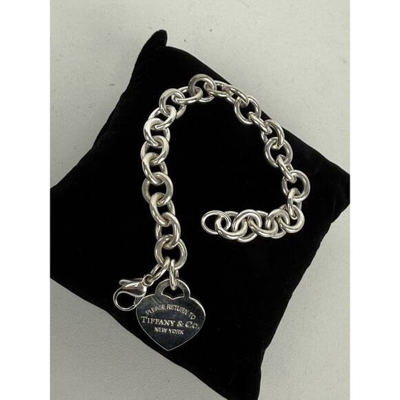 Tiffany & Co. Heart Tag Bracelet – Sterling Silver, 7" - Picture 1 of 5